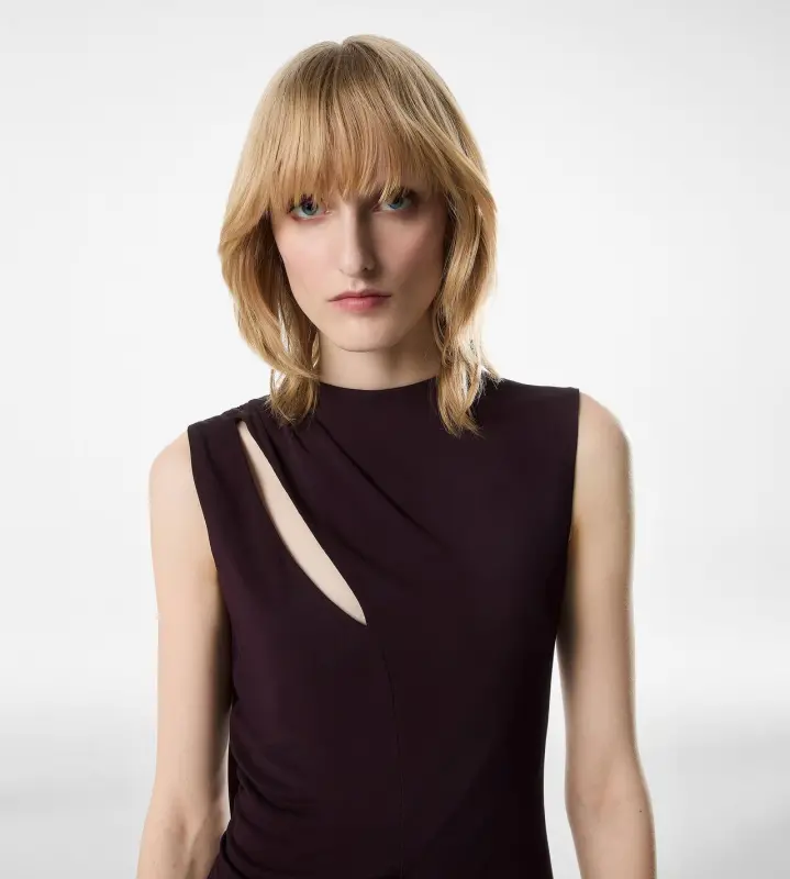 COCKTAIL DRESS WITH CUT OUT AND SCARF DETAIL online